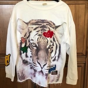 Zara kids oversized lion sweater